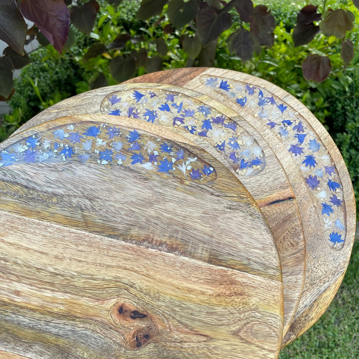 Floral Resin Cheese Board - Charcuterie Board