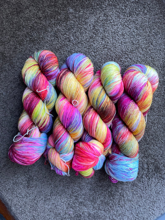IN STOCK OOAK Sock Yarn - Hand Dyed Yarn