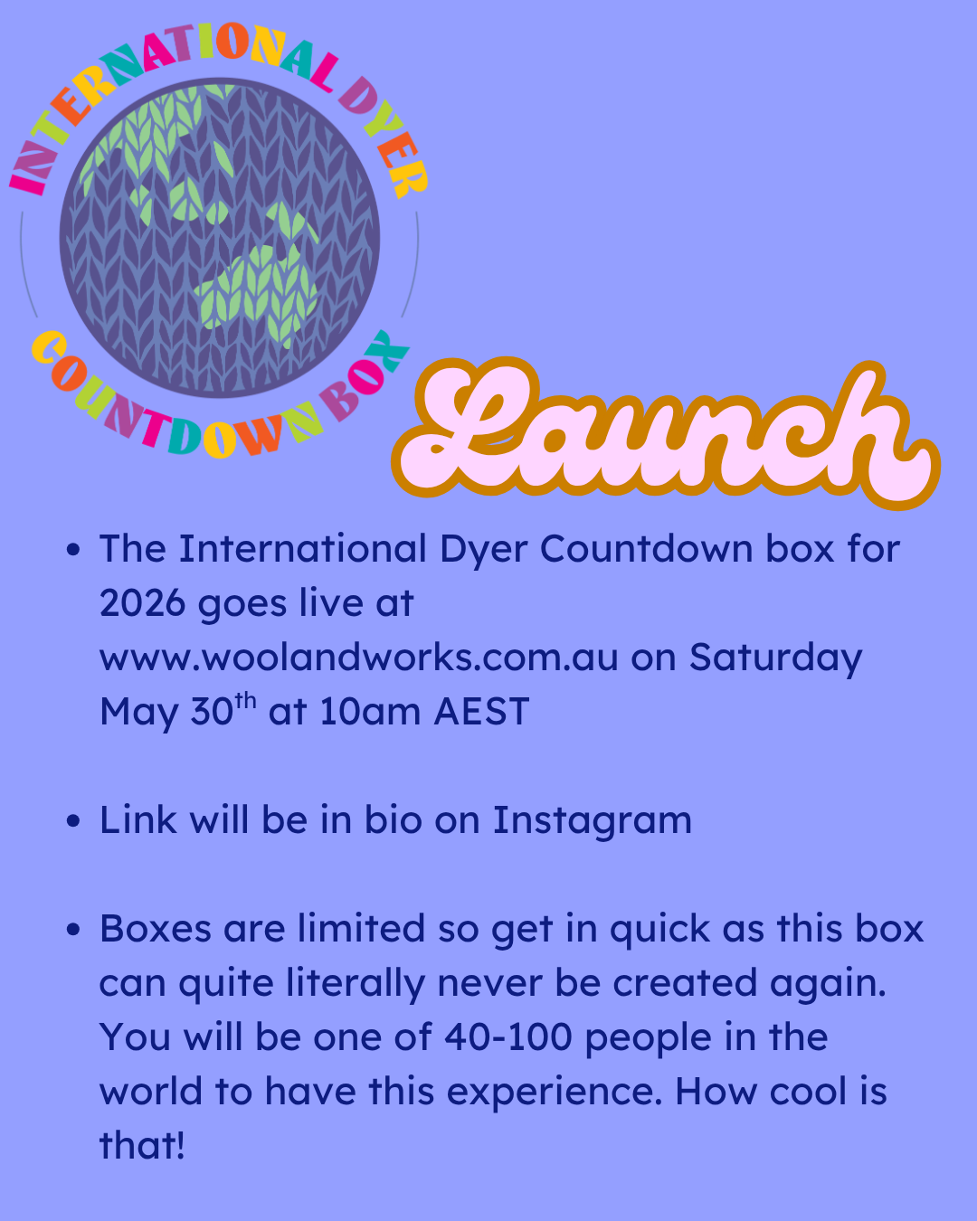 International Dyer Countdown Box 2026